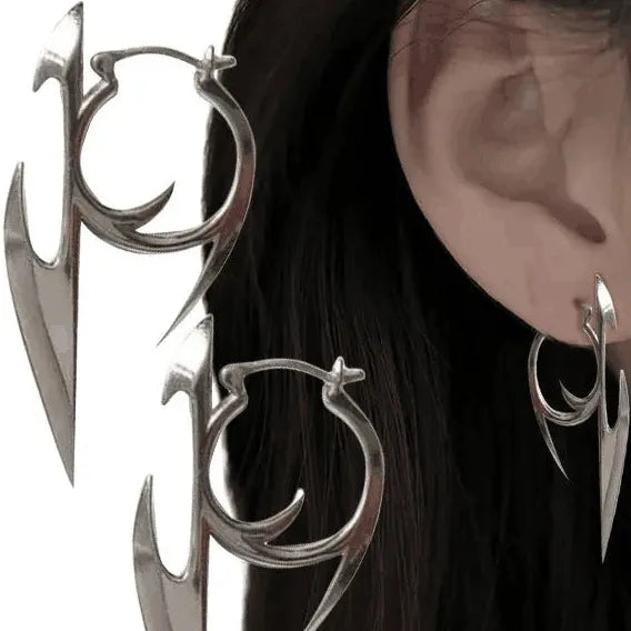 2024 Mechanical Copper Alloy Cyberpunk Geometric Earrings Unisex Gift