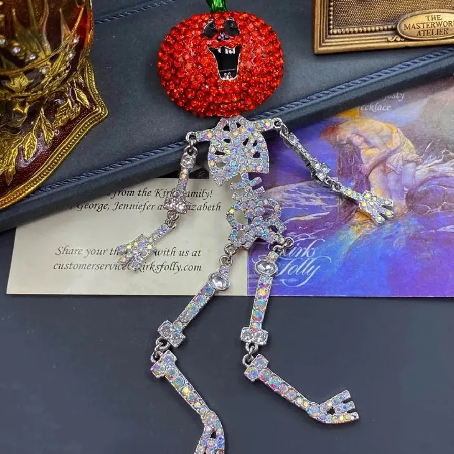 Halloween Pumpkin Man Brooch Pin with Movable Joints Party Favor Accessory