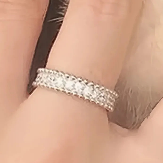 Geometric Pave CZ Rings Silver Gold Wedding Engagement Anniversary Gift