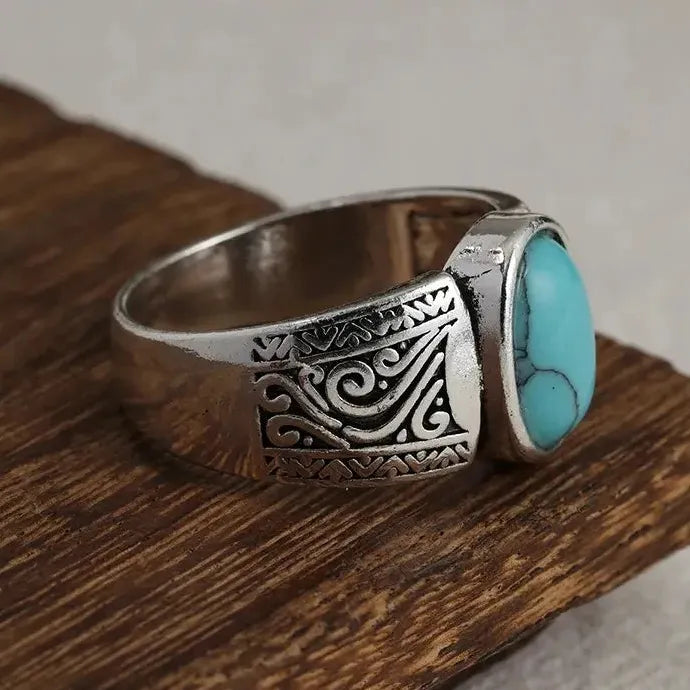 Retro Bohemian Resin Zinc Alloy Women's Ring Europe America Hot Sale