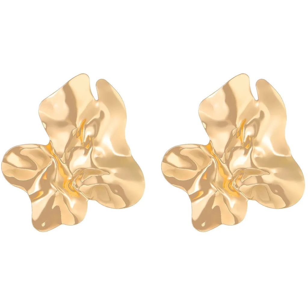 Large Geometric Zinc Alloy Stud Earrings Women Punk Statement Jewelry
