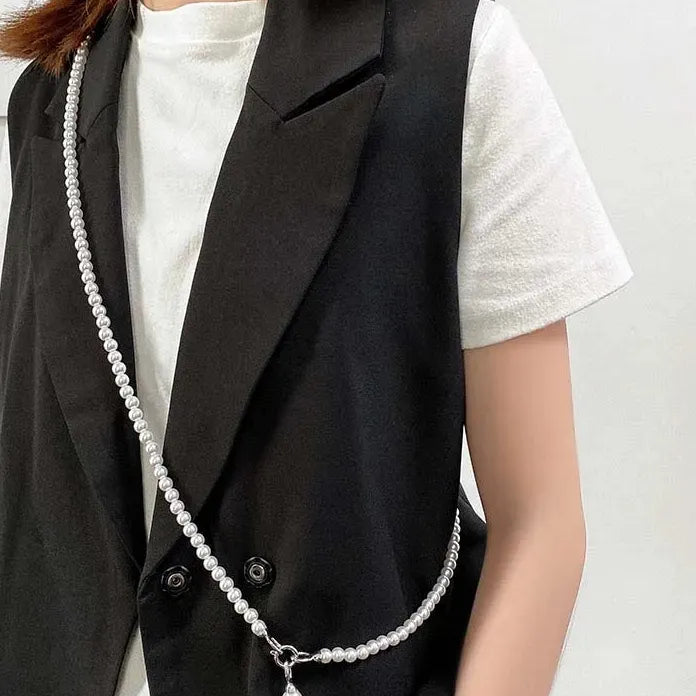 2025 Imitation Pearl Heart Pendant Necklace Women Fashion Jewelry Gift