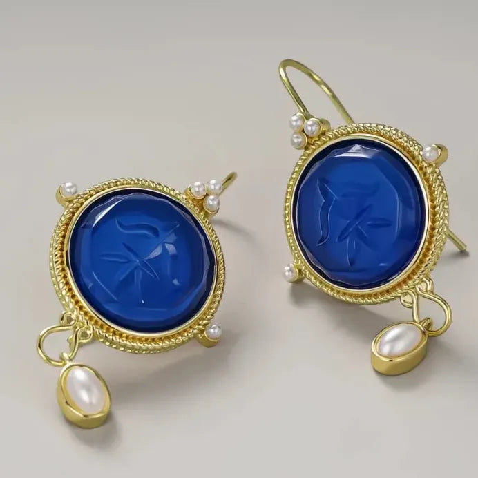 Gold Imitation Pearl Drop Earrings Women’s Trendy Geometric Wedding Jewelry
