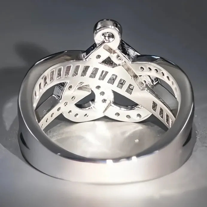 Women’s Heart Design Cubic Zirconia Ring Romantic Wedding Anniversary Gift