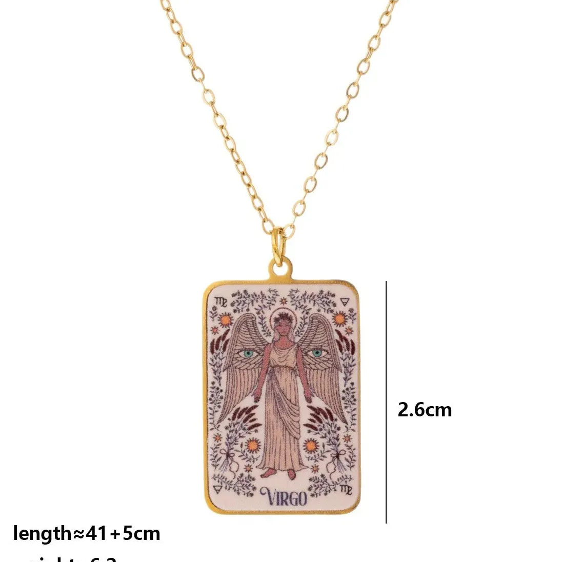 18k Gold Plated Stainless Steel Geometric Pendant Necklace for Women Stylish