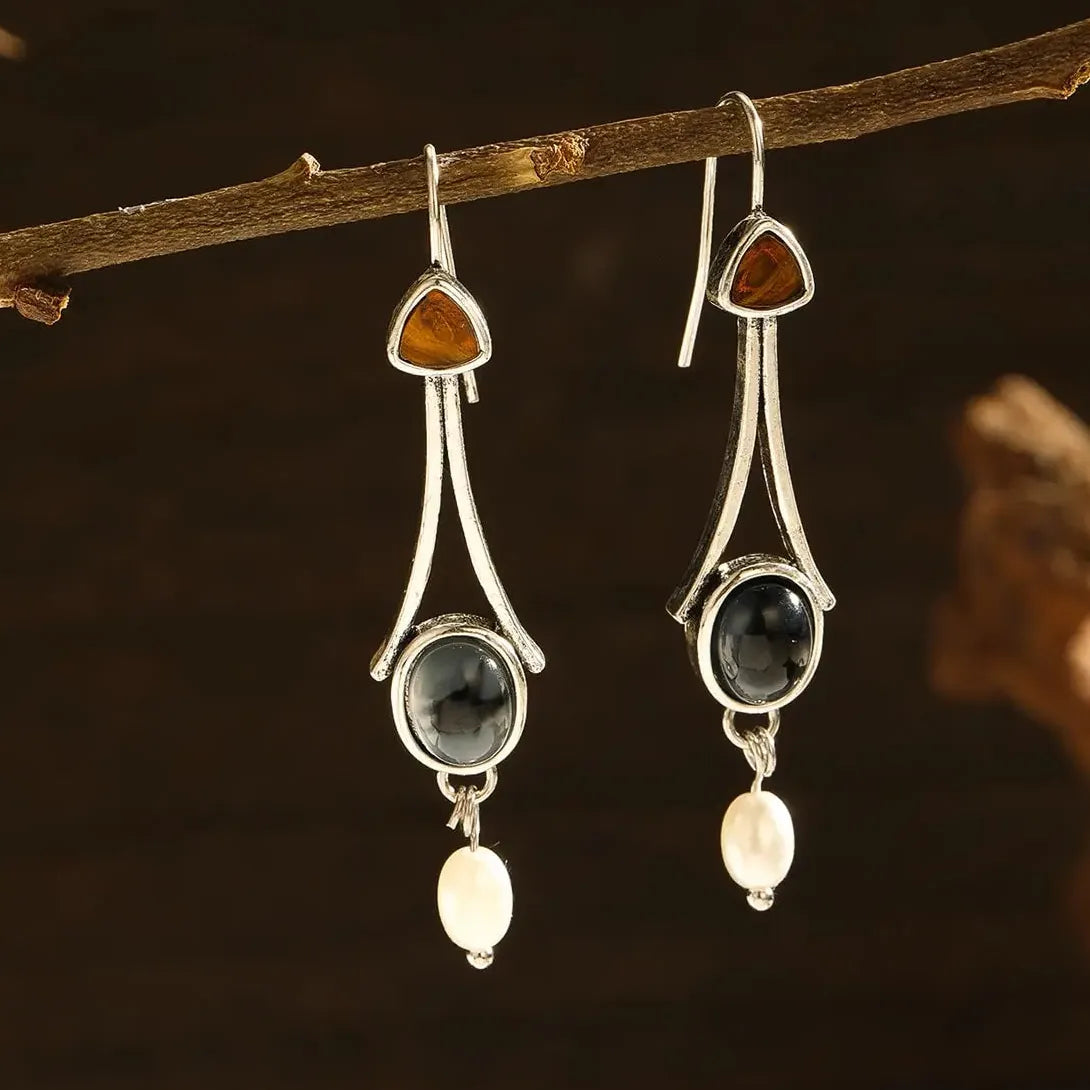 Silver Imitation Pearl Drop Earrings for Ladies and Girls Daily Party Jewelry