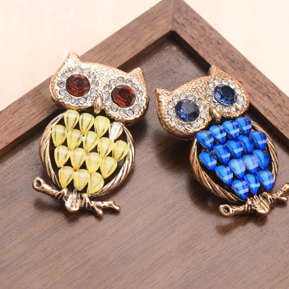 Elegant Owl Brooch Wedding Holiday Gift for Men & Women