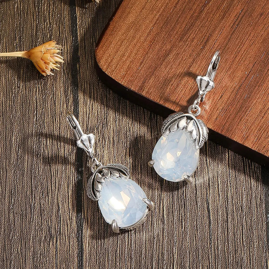 Geometric Double Color Round Resin Stone Dangle Earrings for Women Party Jewelry