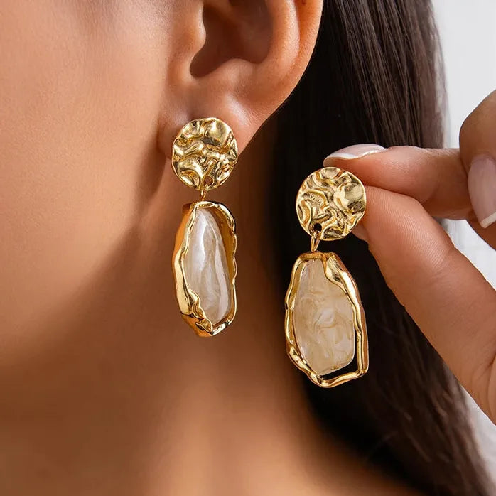 Korea Style Irregular Geometry Drop Earrings for Women Fashion Jewelry