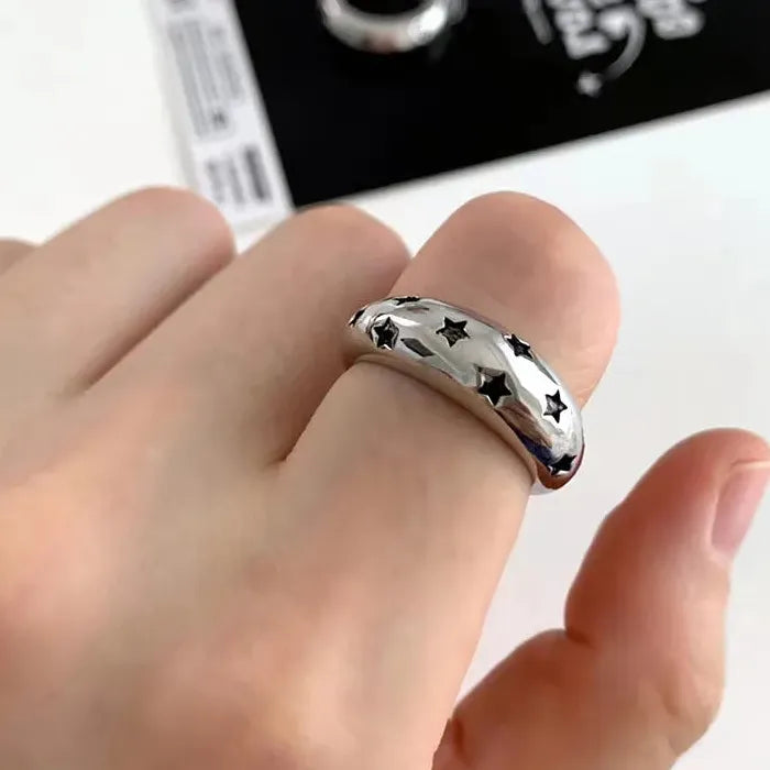 2024 Gothic Star Cocktail Ring Unisex Punk Cross Jewelry Gift