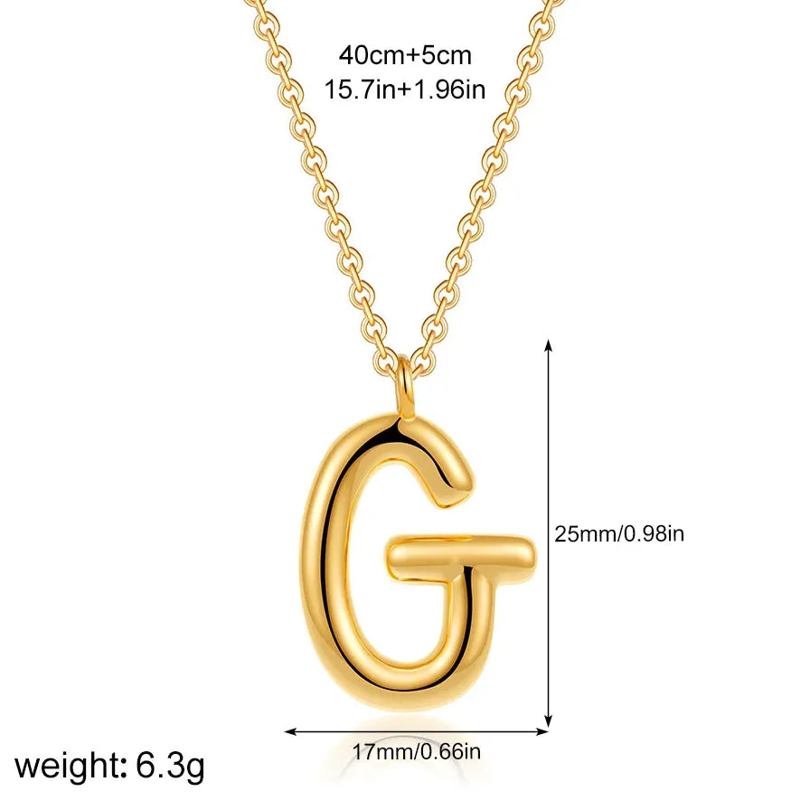 18K Gold Plated A-Z Initial Necklace Waterproof Alphabet Choker Jewelry Gift Women