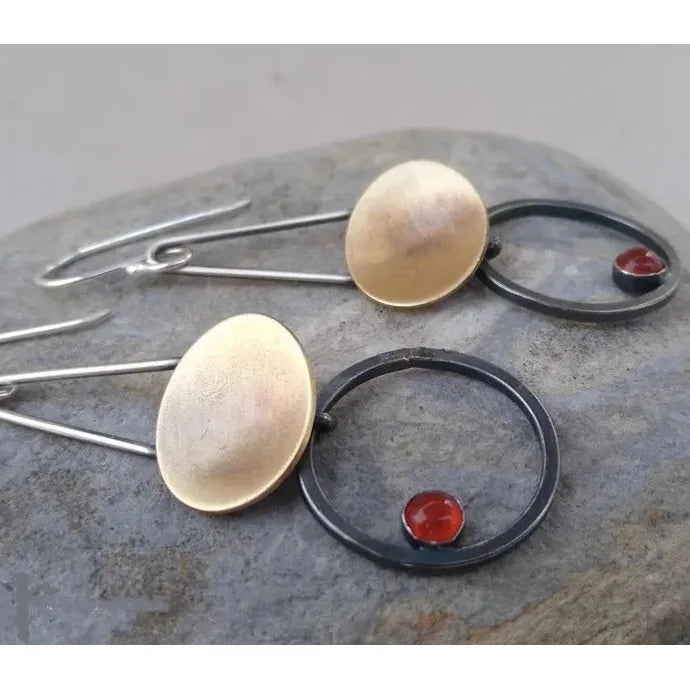 Vintage Bohemian Irregular Drop Earrings for Women Zinc Alloy Silver Gift
