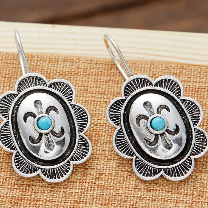 Indian Tribe Vintage Ethnic Metal Drop Dangle Earrings for Women Jewelry