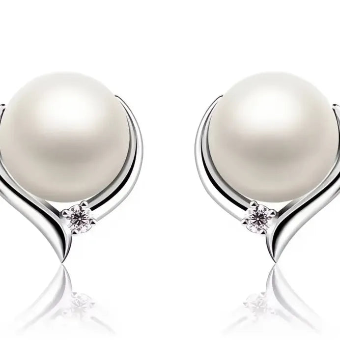 Elegant Imitation Pearl Stud Earrings for Women Wedding Jewelry Chic Design