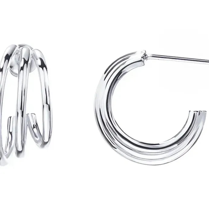 Geometric Copper Alloy Hoop Earrings for Women Minimalist Jewelry