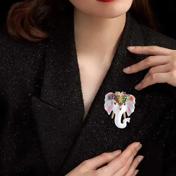 Classic Elephant Brooch Wedding Gift for Women and Men Stylish Accessory