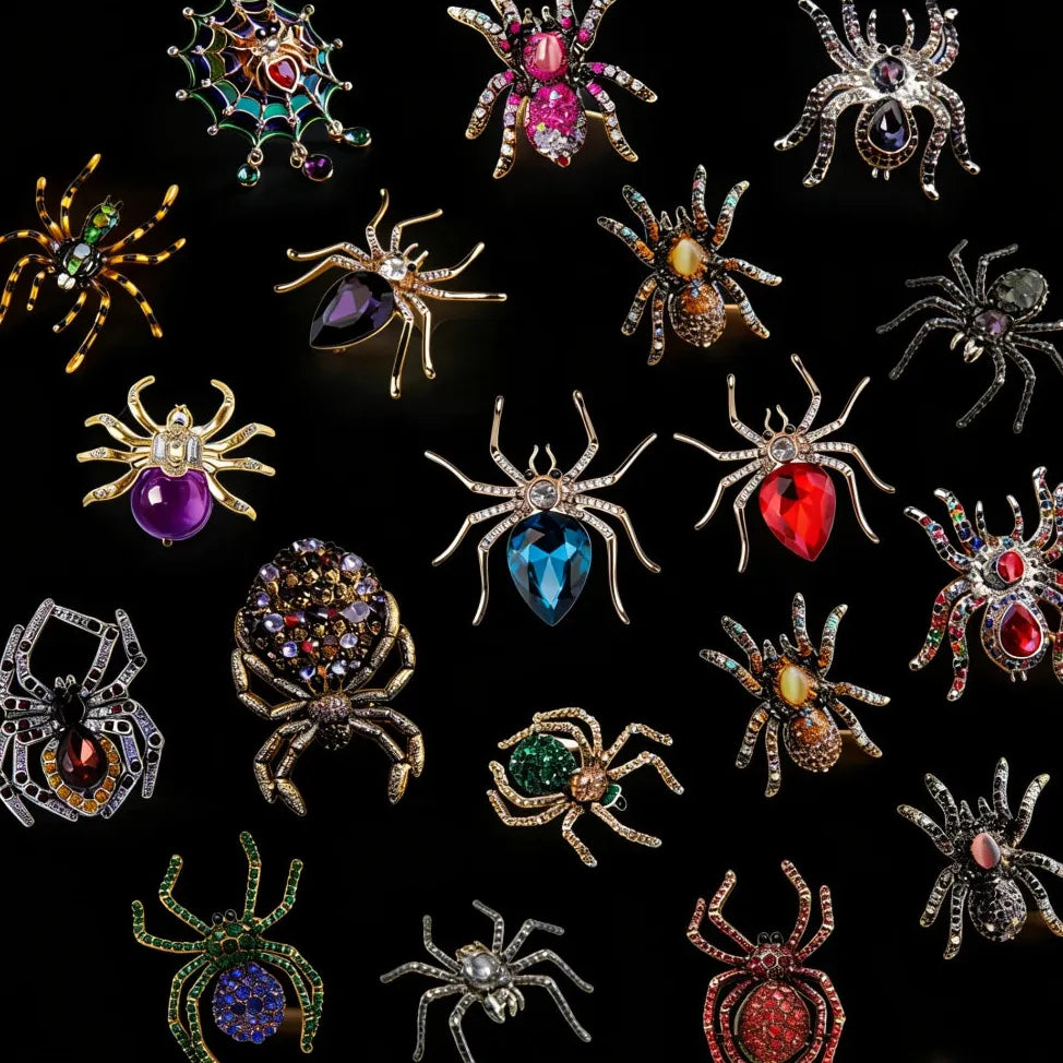 Luxury Elegant Spider Brooch for Women and Men Gift Accessory