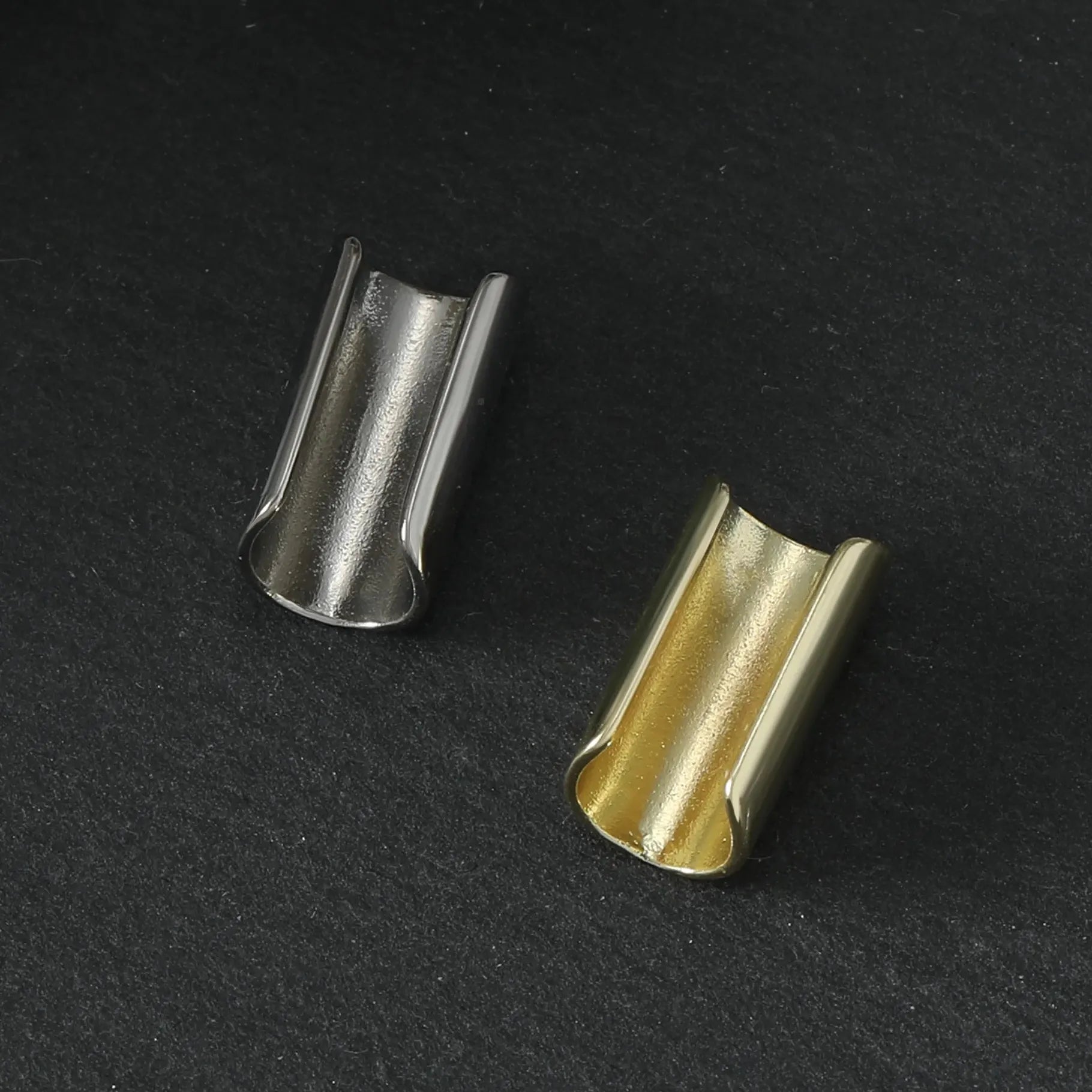 Silver Metal Long Tube Clip-On Ear Cuff Earrings Non-Piercing for Men Women