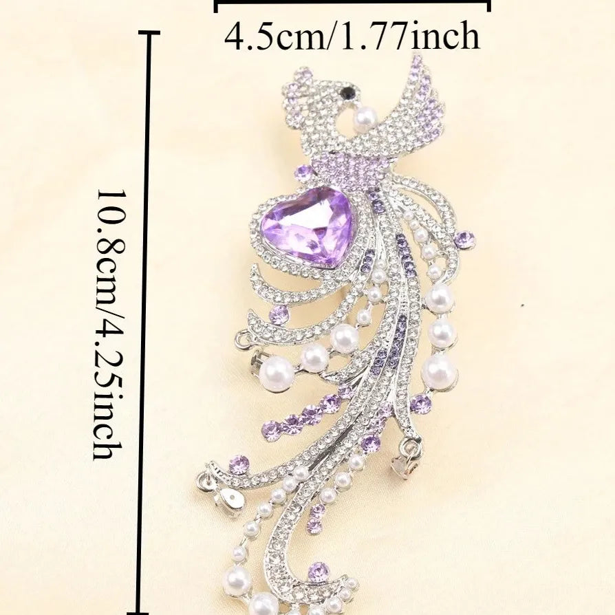 Elegant Peacock Phoenix Brooch Wedding Gift for Men and Women