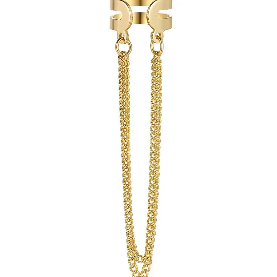 Silver Long Tassel Clip-On Earrings for Women Zinc Alloy No Piercing