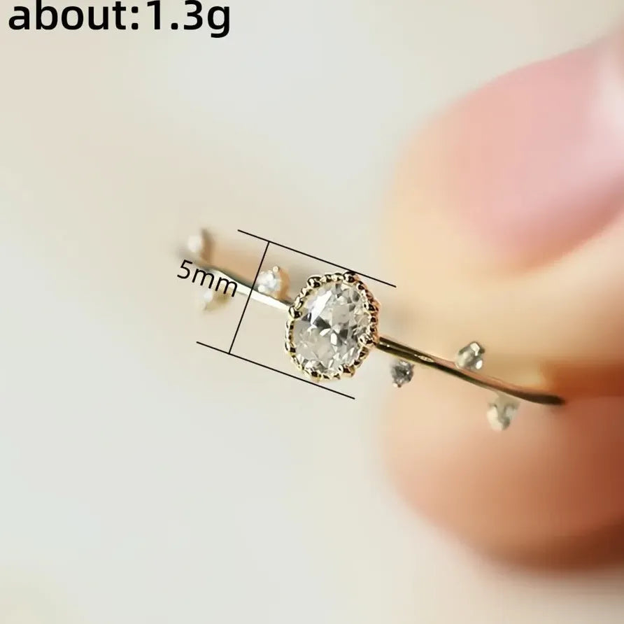 Gold Branch Leaf Ring for Women Party and Daily Jewelry Stylish