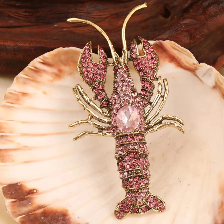 Elegant Lobster Brooch for Men and Women Wedding Gift Accessory