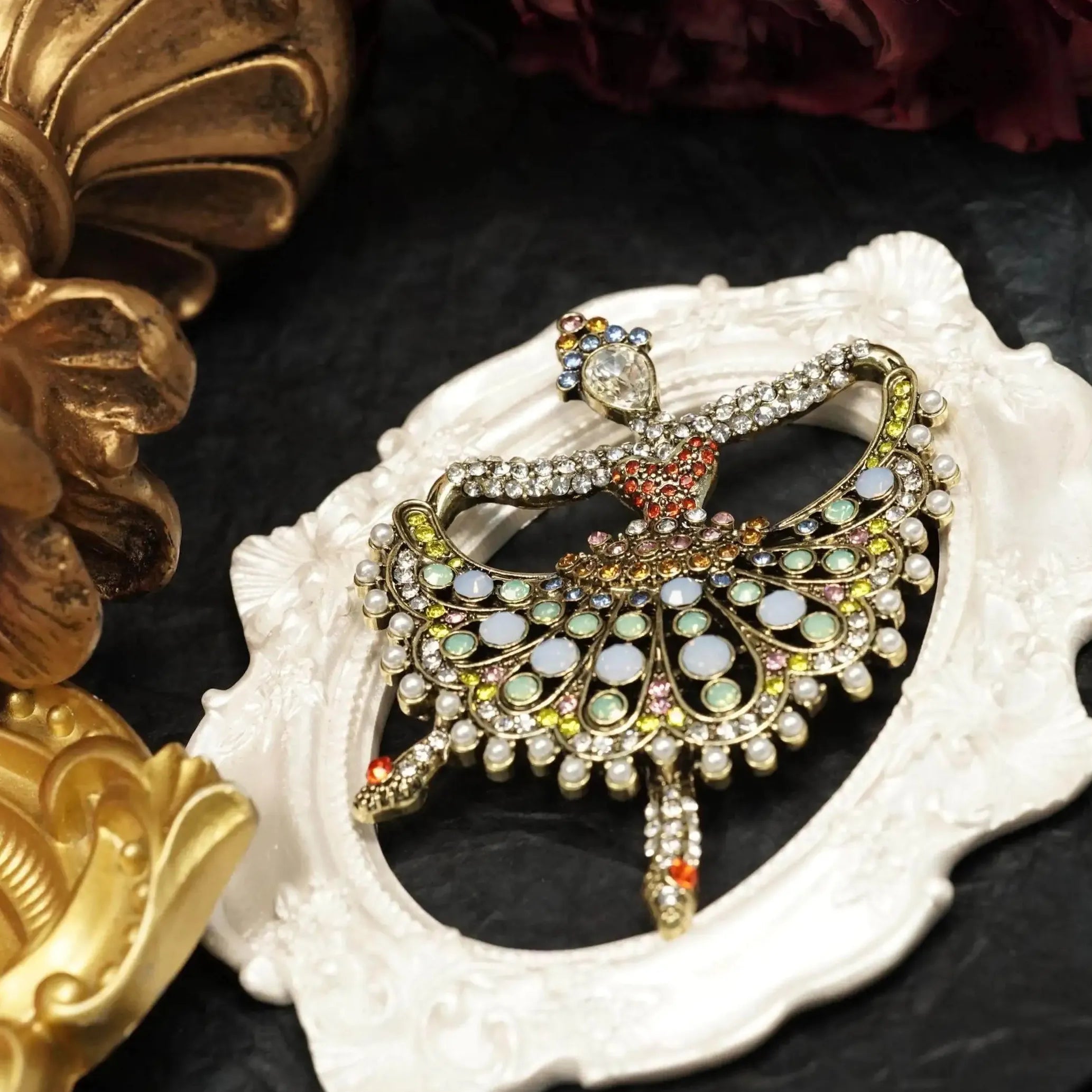 Elegant Ballet Girl Brooch Wedding Gift for Men and Women