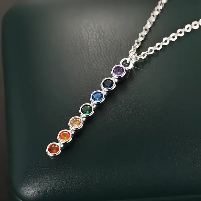 Women’s Geometric Pendant Necklace Colorful CZ Copper Alloy Jewelry