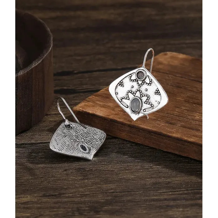 Retro Geometric Bohemian Zinc Alloy Drop Earrings for Women Daily Wear
