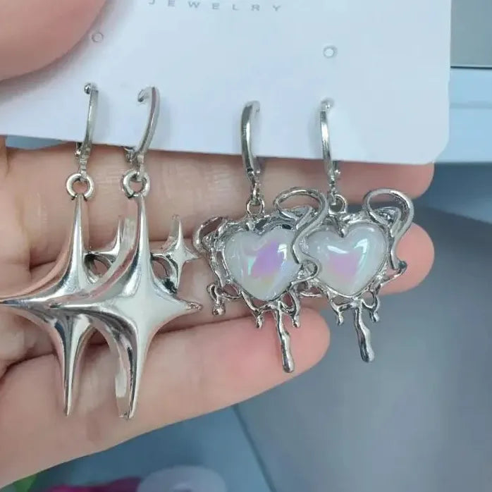 Creative Star Hoop Earrings Metal Fashion Jewelry Gifts for Women