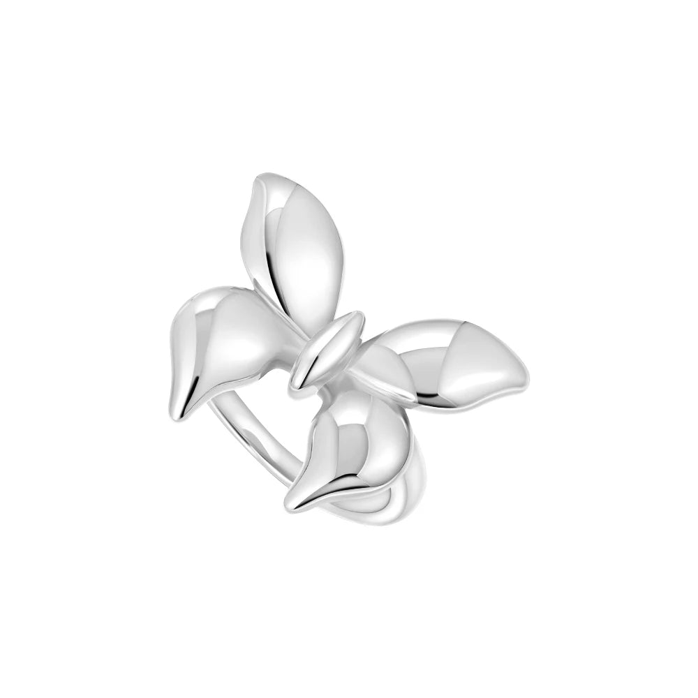 18k Gold Plated Stainless Steel Butterfly Knuckle Ring for Women Hypoallergenic Insect Jewelry