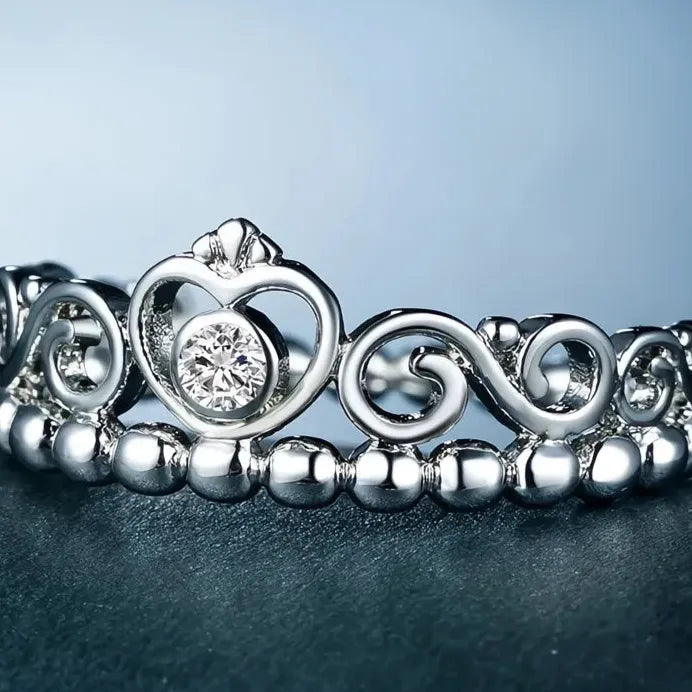 Eternity Women’s Hollow Out Cubic Zirconia Wedding Ring Sparkling Band