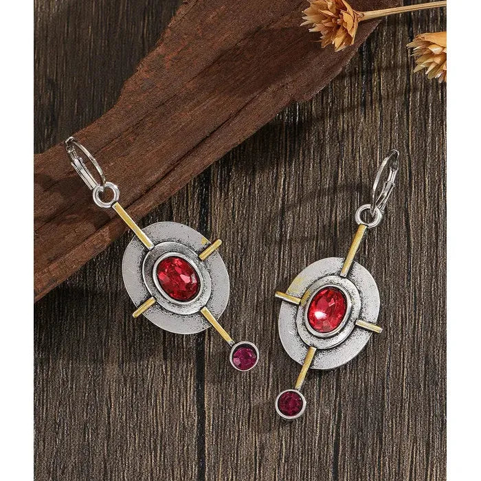 Vintage Tribal Spiral Dangle Earrings for Women Zinc Alloy Bronze Ethnic Gift