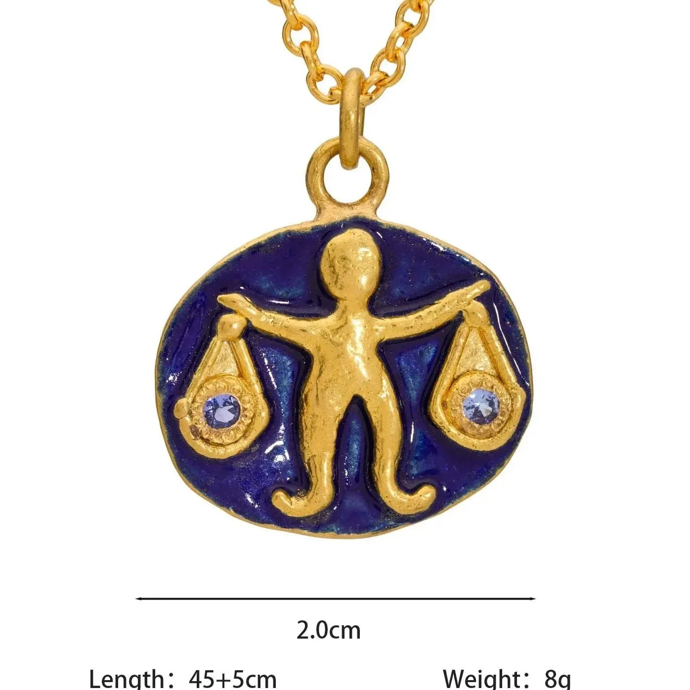 Stainless Steel Vintage Enamel Zodiac Coin Pendant Necklace 12 Constellations Jewelry