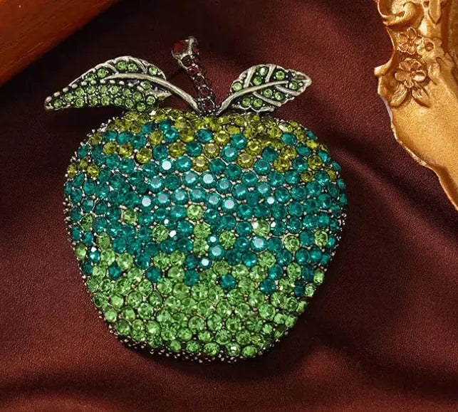 Watermelon Apple Durian Mulberry Fruit Brooch Pin for Women Men