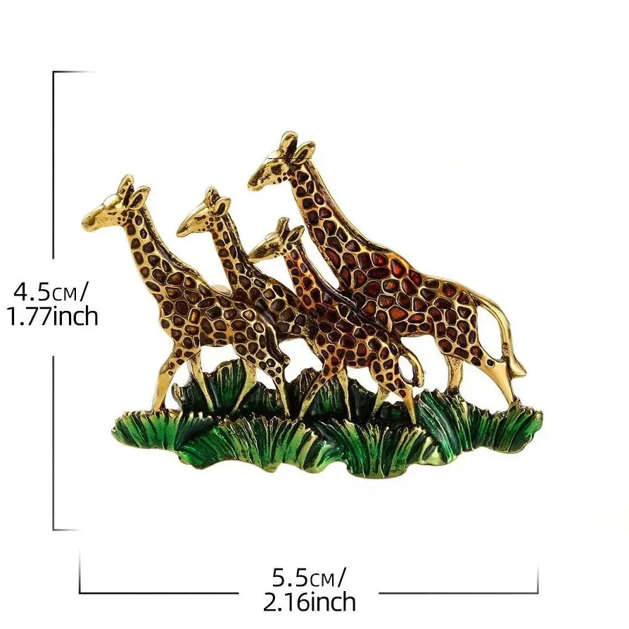 Luxury Giraffe Brooch for Men and Women Classic Gift Accessory