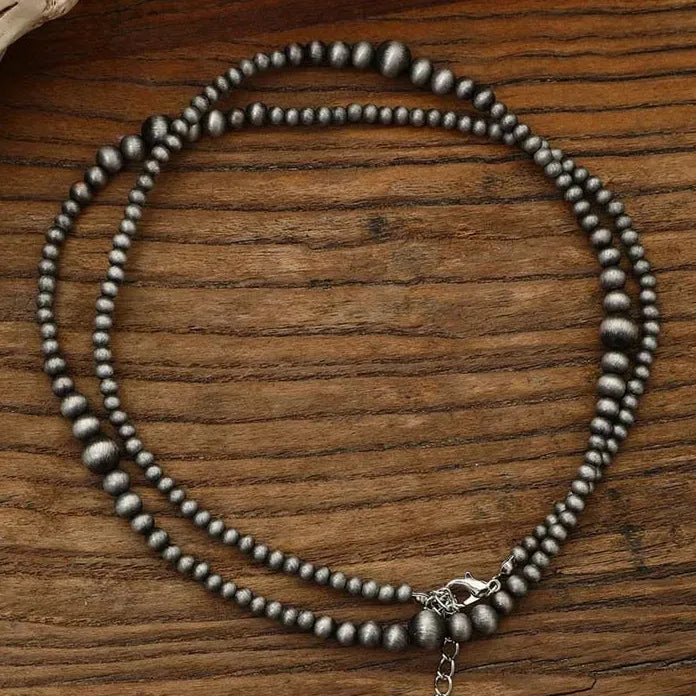Vintage Gray Imitation Pearl Choker Necklace for Women Elegant Handmade Jewelry