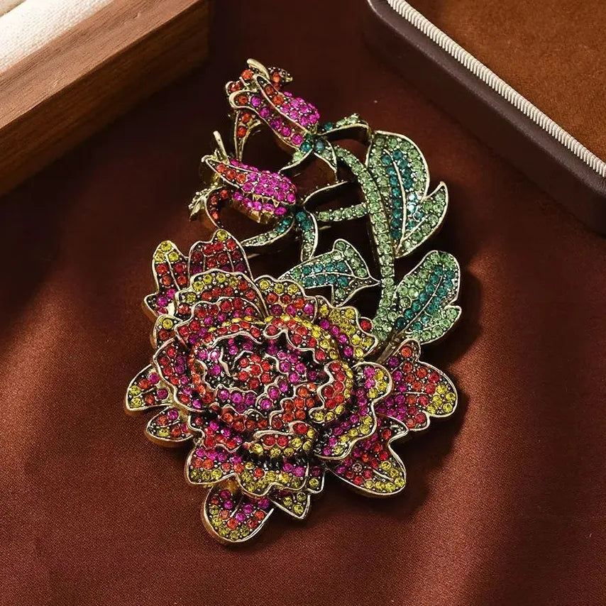 Classic Floral Brooch for Wedding Party Gift Men & Women
