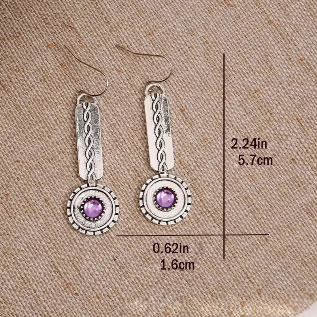 Handmade Punk Pendant Earrings for Women Zinc Alloy Simple Cool Jewelry