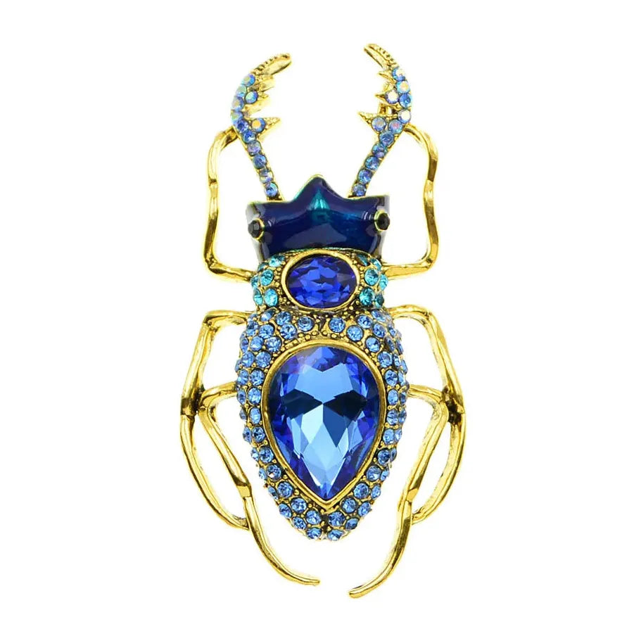 Luxury Insect Brooches Cicada Beetle Bee Mantis Pin for Women