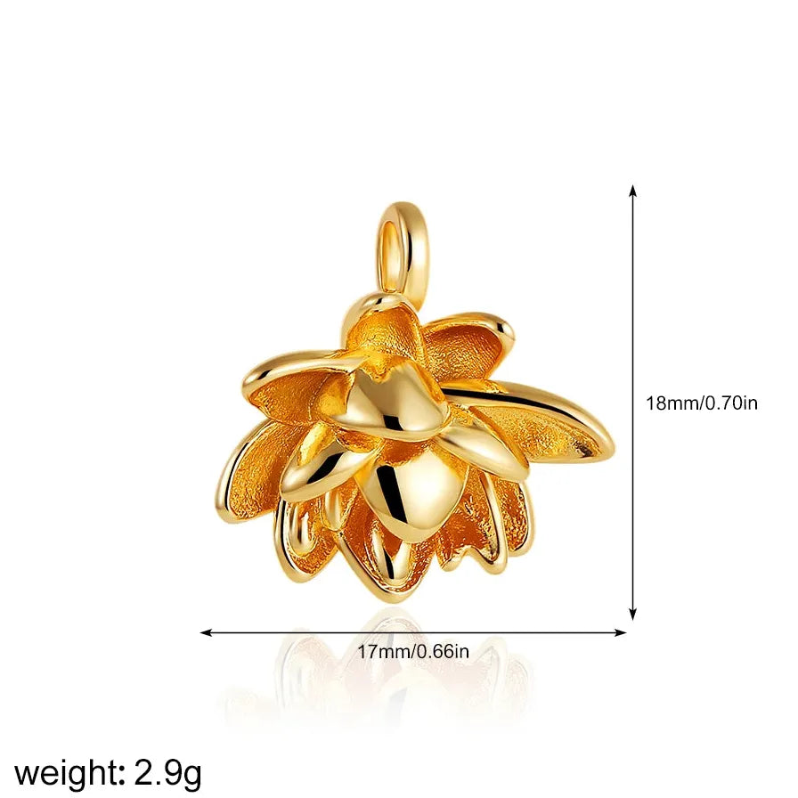 Stainless Steel Evil Eye Palm Cross Flower Pendant Jewelry Rust Resistant Charm