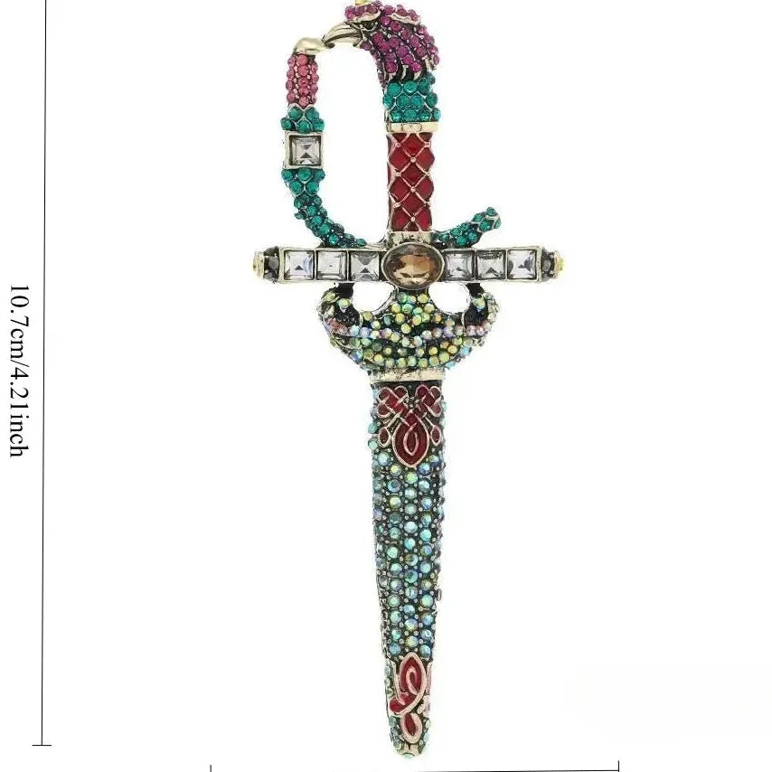 Vintage Sword Brooch Jewelry Gift for Men & Women Classic Style