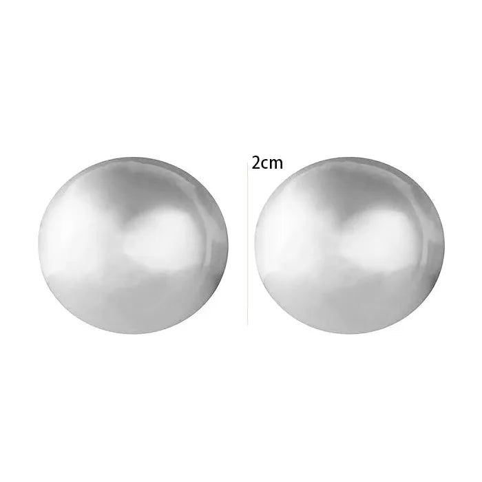 European Style Punk Round Metal Stud Earrings for Women and Girls