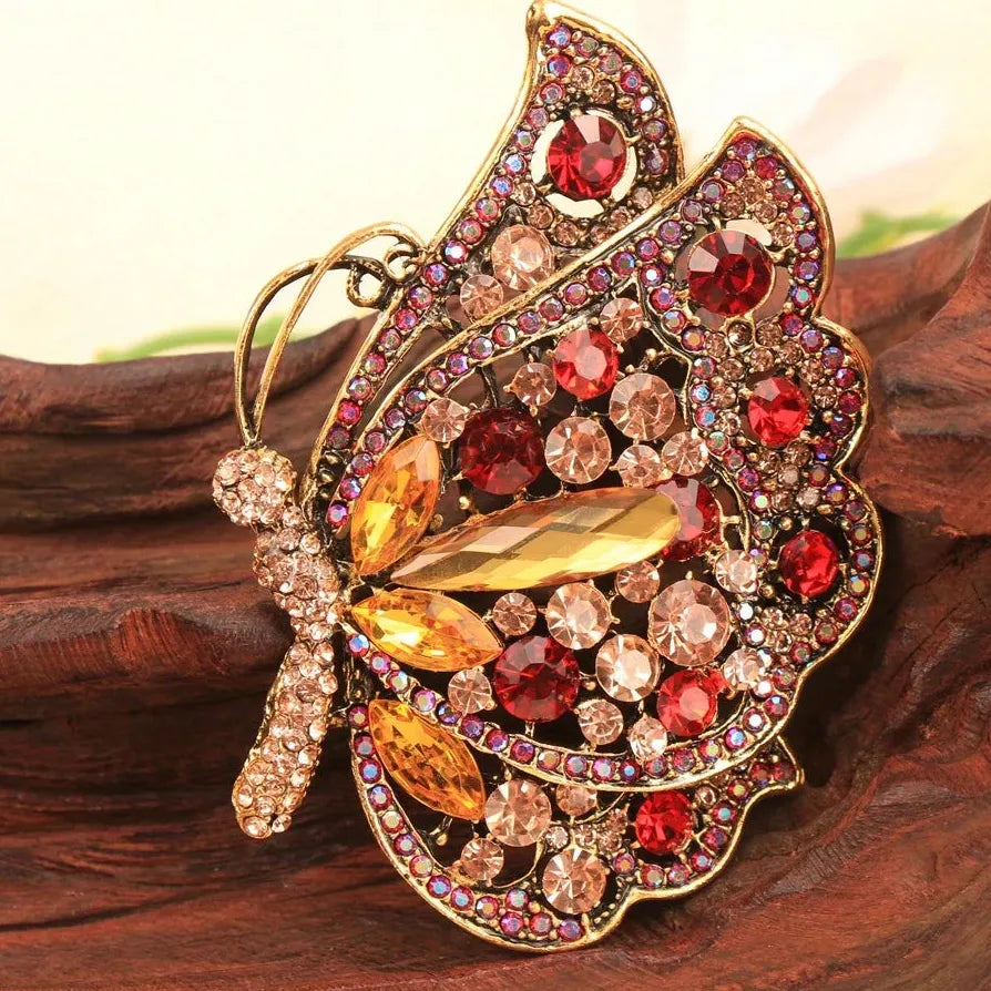 Classic Butterfly Insect Brooch Wedding Gift for Women Elegant Style