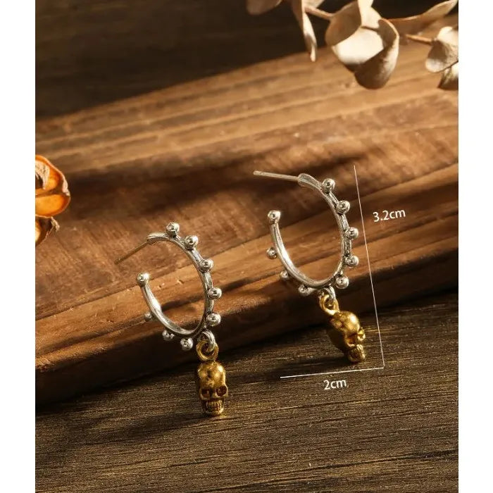 Retro Metal Gothic Drop Earrings for Women Halloween Party Jewelry Gifts