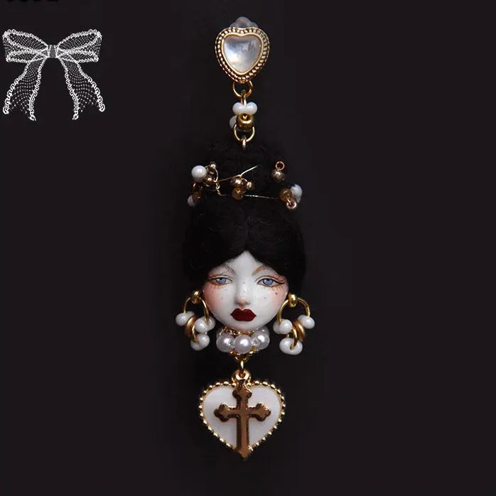 Baroque Neo-Gothic Copper Drop Earrings for Women Party Gifts Stylish