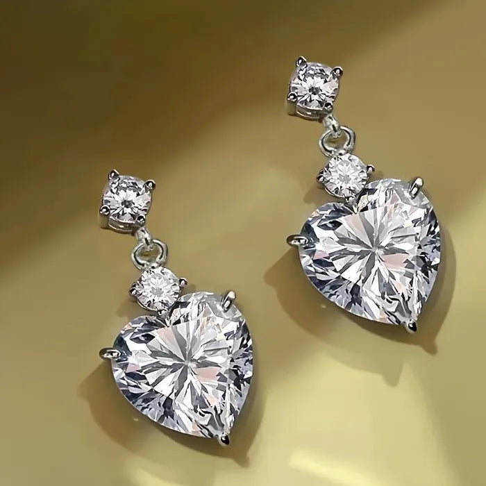 Korean Fashion CZ Paved Hoop Earrings for Women Silver Gold Metal Jewelry