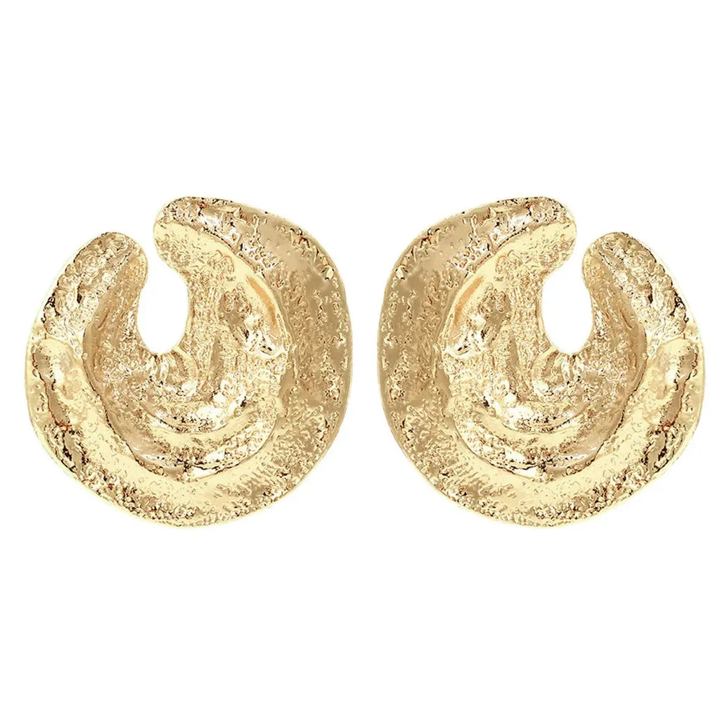 Bohemian Pearl Drop Earrings for Women Round Inlay Jewelry Gift Elegant