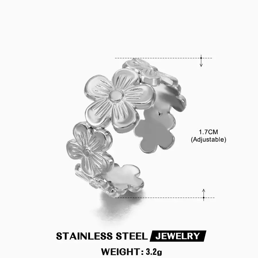 Gold Ginkgo Leaf Stainless Steel Ring Unisex Vintage Wedding Jewelry 2026