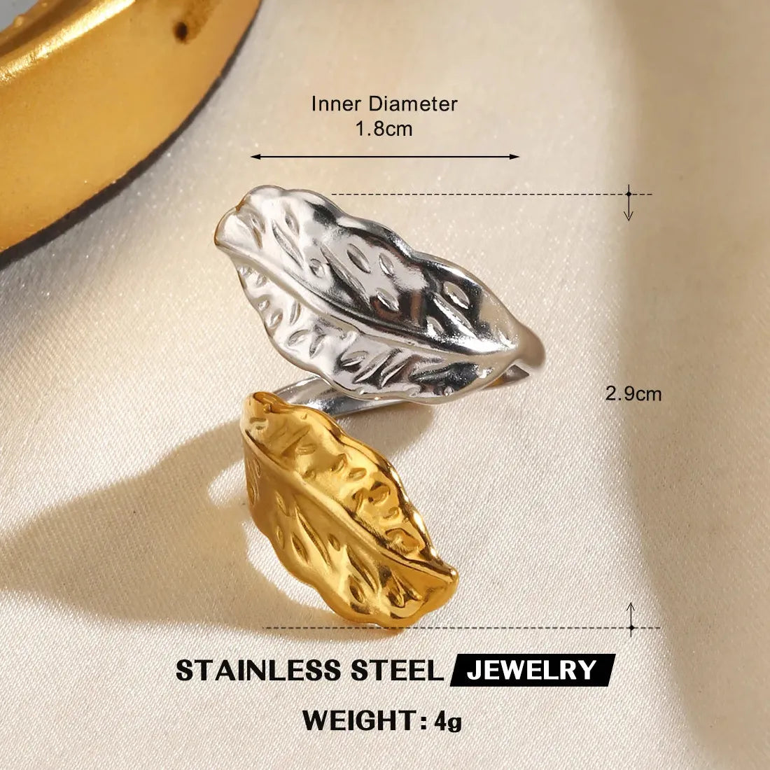 Vintage Stainless Steel Starfish Heart Flower Leaf Rings for Women Gifts Jewelry